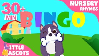 Bingo Song  Hickory Dickory Dock  more Little Mascots Nursery Rhymes amp Kids Songs [upl. by Ekyt]