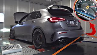 Stage 1 Tuned Mercedes A45 S AMG 0240kmh Launch Control Acceleration  Dyno Runs  Feat Timings [upl. by Nandor123]