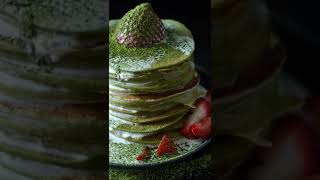 Tous en cuisine30 Crêpes salées verte aux Épinards كريب بالسبانخ والفراولة للتزيين short [upl. by Nosloc367]