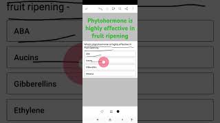 Which phytohormone is highly effective in fruit ripening neet Biology Shorts [upl. by Anicul]