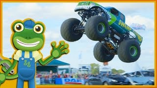 Monster Trucks For Children  Geckos Real Vehicles [upl. by Esom383]