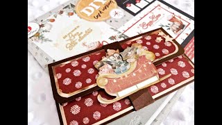 🔴 TUTO quotENVELOPPE DE NOEL POUR Y METTRE UN PETIT BILLETquot tutorial action scrapbooking noel [upl. by Rifkin677]