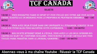 TCF CANADA  Correction Luniforme scolaire dune épreuve complète dExpression Écrite ✍✍ [upl. by Lexa]