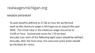 Raise Michigans Minimum Wages [upl. by Salomi399]