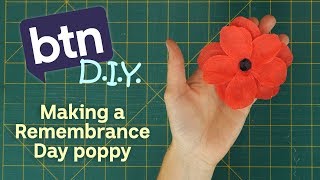 Making a Remembrance Day Poppy  BTN DIY [upl. by Hau]