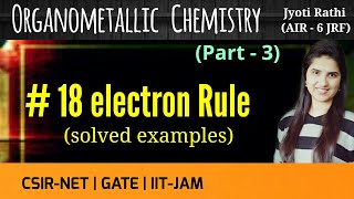 18 electron rule for organometallic compoundsOrganometallic chemistryinorganic chemistry CSIRNET [upl. by Etram]