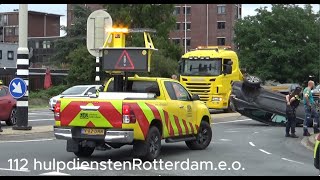 Hulpdiensten met spoed naar een ongeval in krimpen aan den IJssel [upl. by Larianna438]