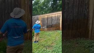 How to Wash a Wood Fence in 15 Seconds [upl. by Neelac507]