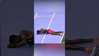 Ethiopias Lamecha Girma hospitalized after horrific fall in 3000m steeplechase final [upl. by Bogie841]