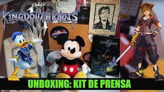 UNBOXING KINGDOM HEARTS 3  Kit de prensa  ¡Mare qué pasadaaaaaa [upl. by Acnaib]