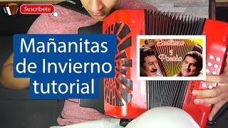 Mañaitas De Invierno  Tutorial de acordeon  Los Zuleta [upl. by Marela]