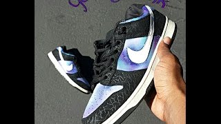 Custom Closet Nike SB Dunk Low quotGalaxyquot [upl. by Hervey650]