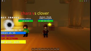 clover vs chara in game MAP UPDATE Untitled Sans Battles V047 [upl. by Oinotnanauj]