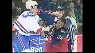 Gino Odjick vs JeanLuc GrandPierre [upl. by Akihsar]