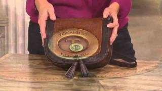 Tignanello Glazed Vintage Leather Saddle Crossbody Bag on QVC [upl. by Bryana937]