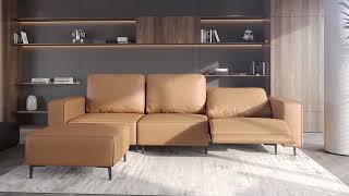 Virelo Reclining Sectional Sofa with Ottoman by Acanva [upl. by Aylatan418]