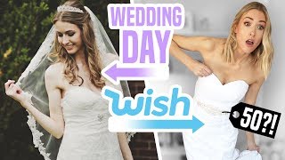 I TRIED WEDDING DRESSES FROM WISH vs My ACTUAL Wedding Dress [upl. by Nuncia167]