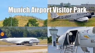 Munich Airport Visitor Park Full Tour amp Plane Spotting 4K [upl. by Hilar]