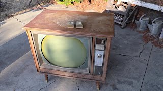 Zenith Color Roundy Console Television 24MC36 BAKED [upl. by Ellierim521]