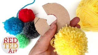 How to make a Pom Pom maker Tutorial Craft Basics  Yarn Pom Pom [upl. by Booze980]