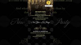 New Year Party Invitation Video  New Years Eve Party Invite  91 887979 4909 [upl. by Nirra]