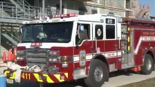 FIRE TRAINING  Hoseline Deployment over Ground Ladder [upl. by Ballard889]