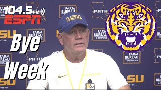 LSU HC Brian Kelly Talks Bye Week Schedule Ole Miss Preparations [upl. by Reckford]