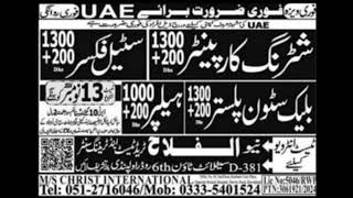 Shuttering Carpenter UAE Visa Jobs Urgent apply uaevisa uaeworkpermit [upl. by Ayatan]