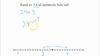 Runde av til nærmeste hele tall [upl. by Denbrook]