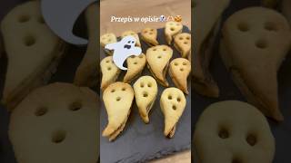 Prosty przepis na ciastka duszki 👻🍪 halloween art cooking shorts przepis [upl. by Tatia]