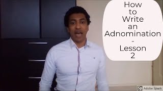 How to Write an Adnomination  Figures of Speech 2 [upl. by Atinot]