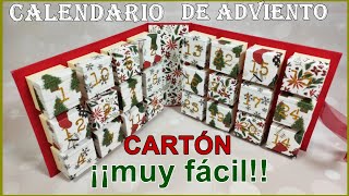 CALENDARIO de ADVIENTO ¡¡muy fácil CARTÓN y CARTULINAS [upl. by Fern]