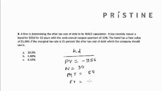 CFA Tutorial Corporate Finance Calculating The After Tax Cost of Debt [upl. by Olmstead284]