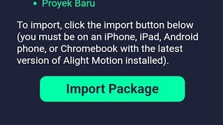 CARA MENGATASI IMPORT PACKAGE DI ALIGHT MOTION [upl. by Annohs120]