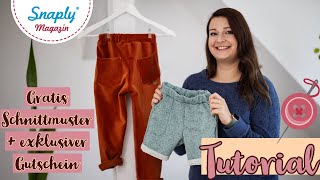 Kostenloses Schnittmuster Hose quotCosy Pantsquot mit kompletter Nähanleitung und Snaply Gutschein [upl. by Pris976]