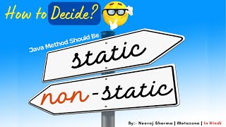 📚 Choosing Between Static and NonStatic Methods in Java 📚 [upl. by Wendolyn]