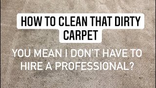 How to clean carpetDIY carpet cleaninghomemade cleaning solutionsave time and money [upl. by Pentha]