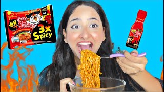 I tried Spiciest Noodles i almost died😱 [upl. by Adora]