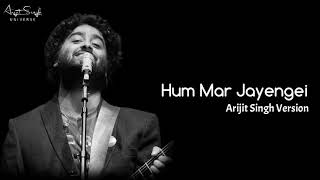 Arijit Singh Version Hum Mar Jayenge  Tulsi Kumar Aashiqui 2 [upl. by Aicirtak]