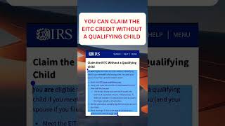 CAN YOU CLAIM THE EARNED INCOME TAX CREDIT WITHOUT A QUALIFYING [upl. by Adelle]