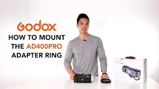 How to Mount the Adapter Ring on the Godox AD400Pro TTL Flash [upl. by Feliza529]