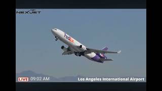 FedEx MD 11 departing Los Angeles International Airport ￼ [upl. by Daloris13]