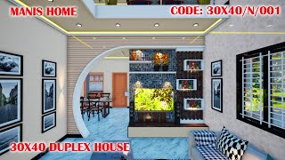 30x40 Duplex House Design Plan  3 Bedroom House Design That Will Blow Your Mind north facing [upl. by Steere]