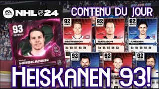 Matheson 92 Elites  Contenu du jour du Mercredi 28 février 2024 sur NHL 24 TOTW QC  FR [upl. by Adnelg664]