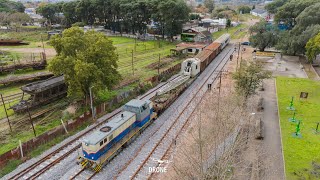 Tren de Auxilio y Alsthom BB56 805 a Peñarol by Alan Drone Uy [upl. by Marlow]