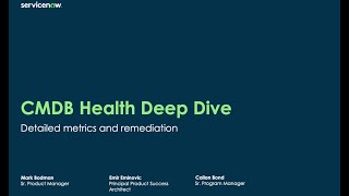 CMDB Health Deep Dive  CSDM Dynamic CI groups amp fixing data required for audit and incident [upl. by Angelo829]