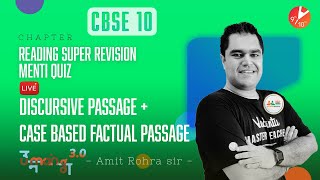 Reading Super Revision Menti Quiz Discursive Passage  Case Based Factual Passage CBSE 10 English [upl. by Attenad]