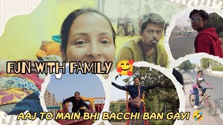 Aaj To Main Baccho Ke Sath Bacchi Ban Gayi 🤣Family VlogAdventure Vlog With FamilyMisty Panchal [upl. by Amehsat]