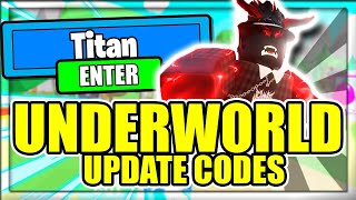 ALL NEW UNDERWORLD UPDATE CODES 👿Clicking Titans Roblox👿 [upl. by Faro331]