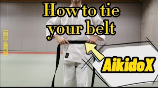 How to tie your belt  Aikido Riemst Tongeren Diepenbeek Heusden  Hoe je gordel binden of knopen [upl. by Gilmore469]